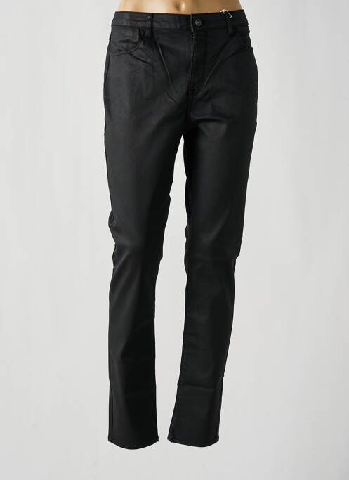 Pantalon slim tissage enduit taille normale noir KANOPE femme