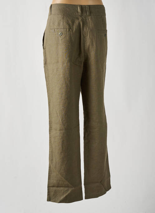 Pantalon droit taille à pinces taille haute vert MOUSQUETON femme