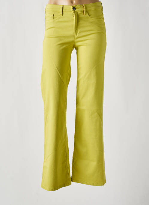 Pantalon flare stretch taille normale jaune COUTURIST femme