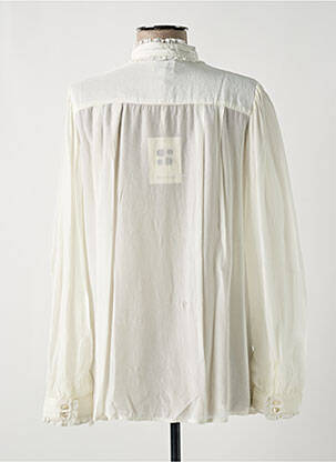 Chemisier coupe fluide manches longues beige SWILDENS femme