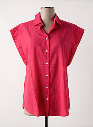 Chemisier coupe droite manches courtes rouge HARTFORD femme