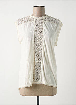 T-shirt stretch manches courtes beige SWILDENS femme