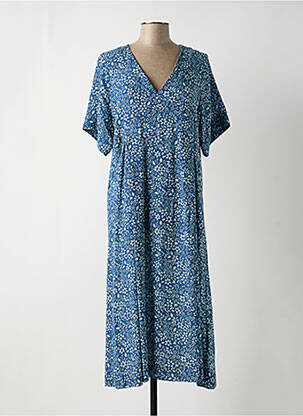 Robe longue manches courtes manches courtes bleu HARRIS WILSON femme