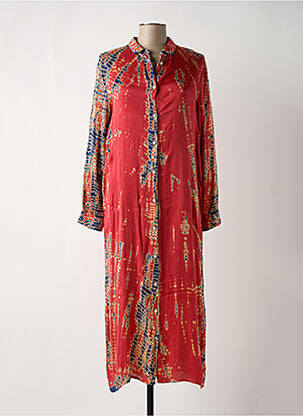 Robe longue manches longues manches longues rouge BELLA JONES femme