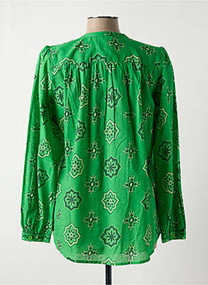 Chemisier imprimé fleurs manches longues vert SWILDENS femme