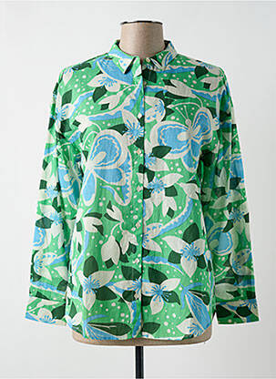 Chemisier imprimé fleurs manches longues vert BELLA JONES femme
