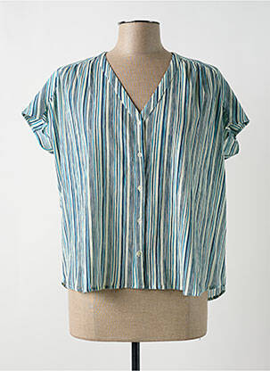 Chemisier manches courtes manches courtes bleu BELLA JONES femme