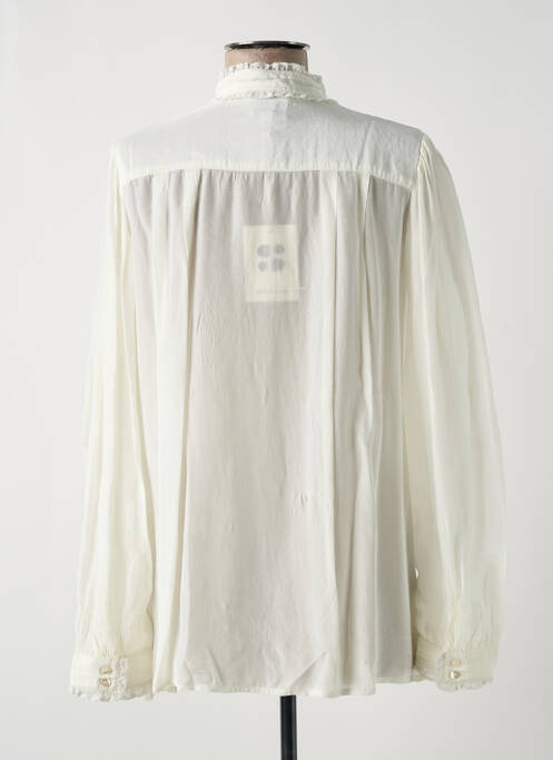 Chemisier coupe fluide manches longues beige SWILDENS femme