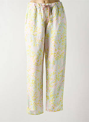 Pantalon droit taille élastique rose BELLEROSE femme
