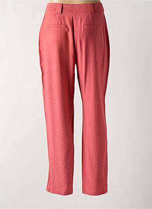 Pantalon droit fermeture zippée sous rabat avec crochet rose DES PETITS HAUTS femme
