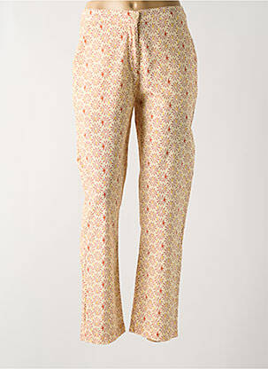 Pantalon droit fermeture zippée sous rabat boutonné beige HARRIS WILSON femme