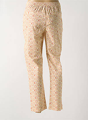 Pantalon droit fermeture zippée sous rabat boutonné beige HARRIS WILSON femme