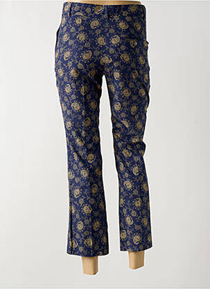 Pantalon 7/8 fermeture zippée sous rabat boutonné bleu SOEUR femme