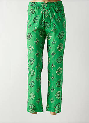 Pantalon 7/8 taille élastique vert SWILDENS femme
