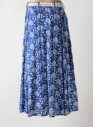 Jupe longue imprimé fantaisie bleu SWILDENS femme