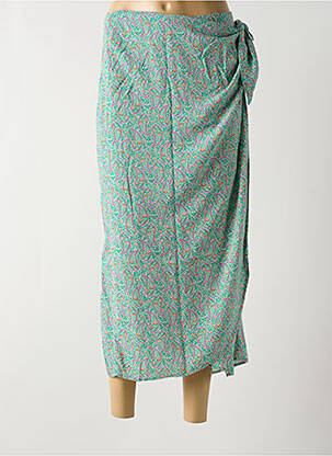 Jupe mi-longue coupe droite vert HARRIS WILSON femme