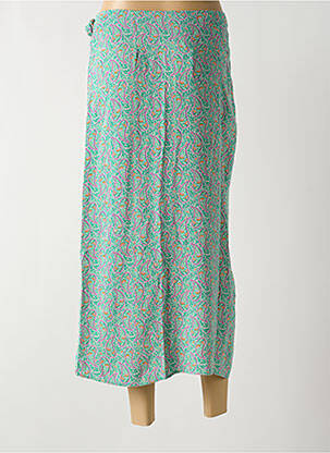 Jupe mi-longue coupe droite vert HARRIS WILSON femme