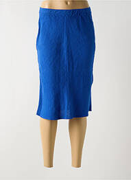 Jupe mi-longue coupe droite bleu HARTFORD femme