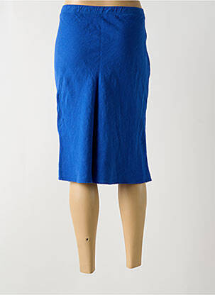 Jupe mi-longue coupe droite bleu HARTFORD femme