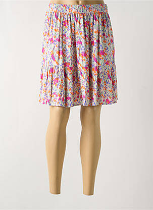Jupe courte taille élastique violet DES PETITS HAUTS femme