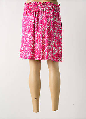Jupe courte taille élastique rose DES PETITS HAUTS femme