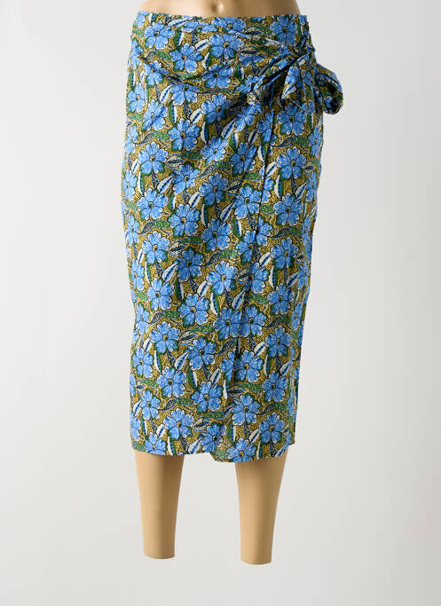 Jupe mi-longue bleu BELLEROSE pour femme