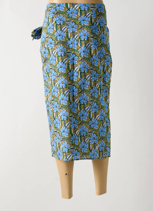 Jupe mi-longue bleu BELLEROSE pour femme
