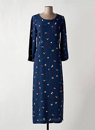 Robe longue manches longues manches longues bleu NICE THINGS femme