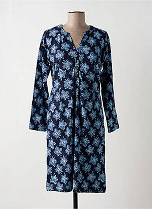 Robe mi-longue imprimé fleurs manches longues bleu WHITE STUFF femme