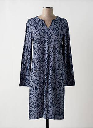 Robe mi-longue imprimé fantaisie manches longues bleu WHITE STUFF femme