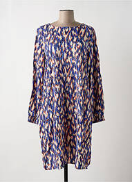 Robe mi-longue imprimé fantaisie manches longues bleu STREET ONE femme