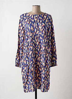 Robe mi-longue imprimé fantaisie manches longues bleu STREET ONE femme