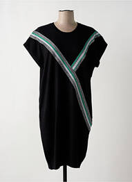 Robe pull resserrée sur le bas manches courtes noir BERENICE femme