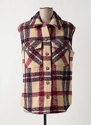 Veste casual coupe droite beige C'EST BEAU LA VIE femme