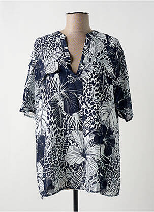 Tunique manches courtes bleu FRACOMINA femme