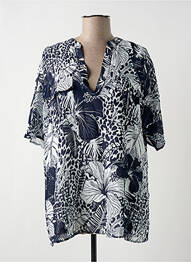 Tunique manches courtes bleu FRACOMINA femme