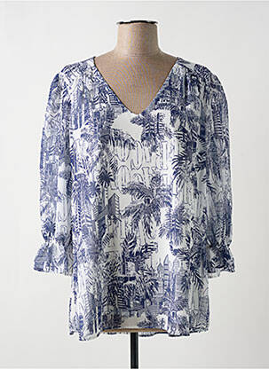 Tunique manches longues bleu FRACOMINA femme