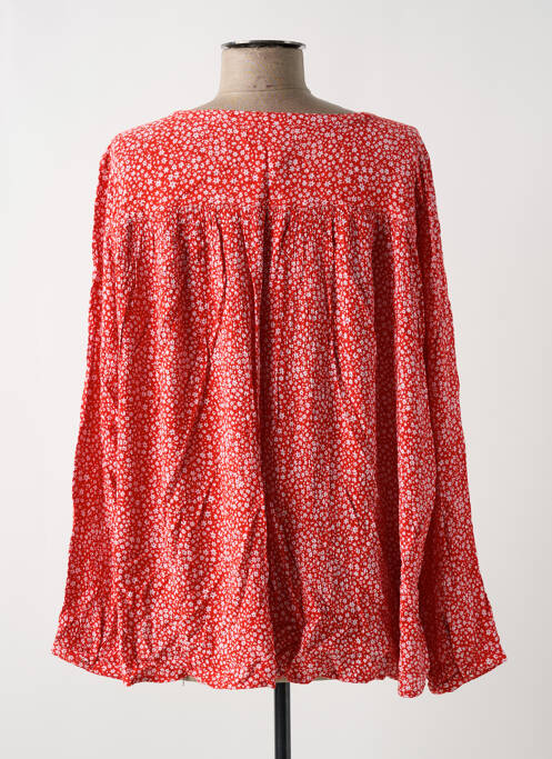 Chemisier imprimé fleurs manches longues rouge EMILE ET IDA femme