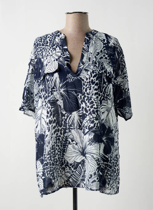 Tunique manches courtes bleu FRACOMINA pour femme