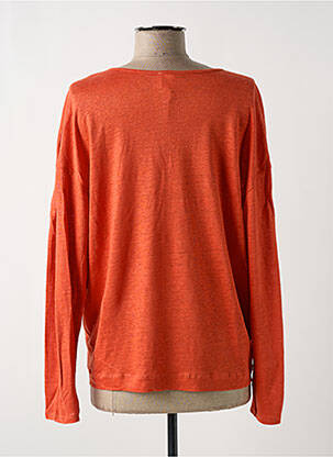 Top col v manches longues orange DES PETITS HAUTS femme