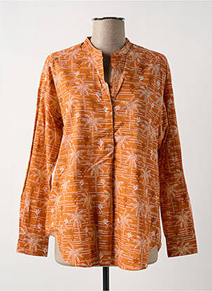 Blouse imprimé fantaisie manches longues orange HARTFORD femme