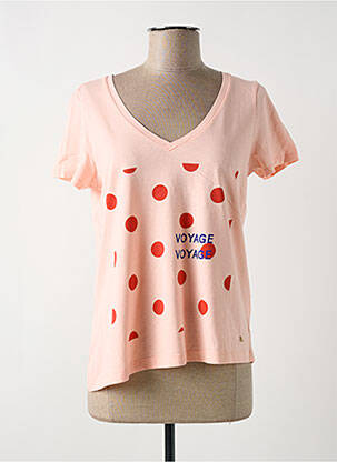 T-shirt coupe droite manches courtes rose DES PETITS HAUTS femme