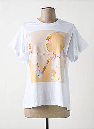 T-shirt imprimé fantaisie manches courtes blanc SECOND FEMALE femme