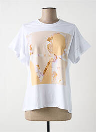 T-shirt imprimé fantaisie manches courtes blanc SECOND FEMALE femme