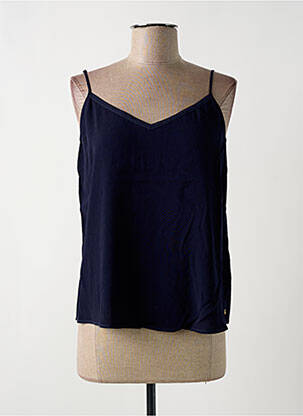 Top col v fines bretelles bleu DES PETITS HAUTS femme