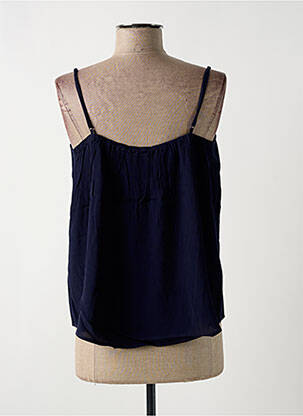 Top col v fines bretelles bleu DES PETITS HAUTS femme