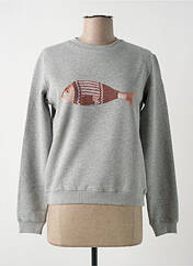 Sweat-shirt gris NICE THINGS pour femme seconde vue