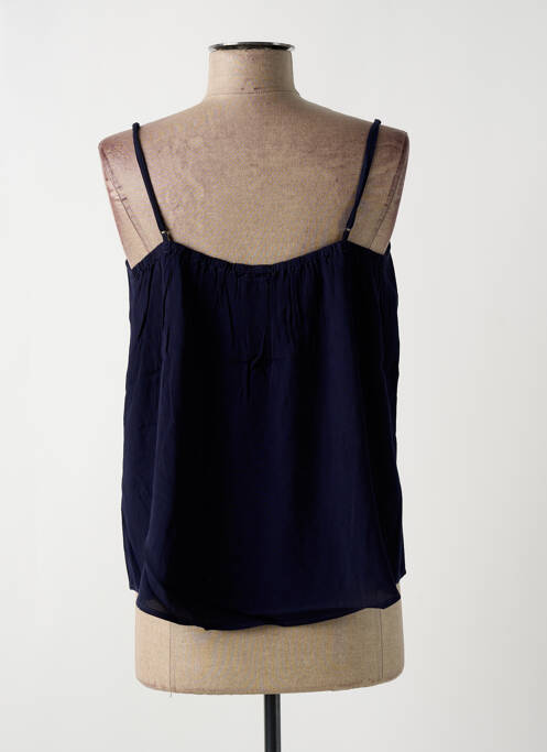 Top col v fines bretelles bleu DES PETITS HAUTS femme