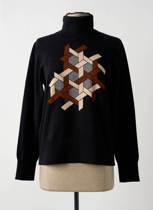 Pull col roulé noir NICE THINGS pour femme