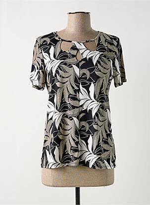T-shirt stretch manches courtes noir DIANE LAURY femme